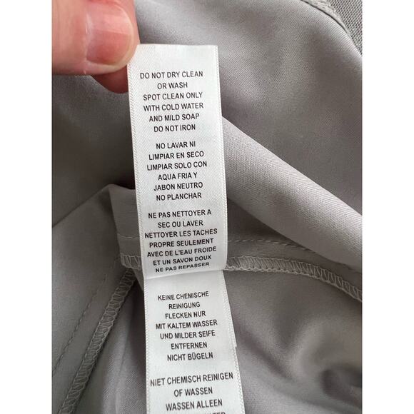 Adrianna Papell Platinum Size 10 Silver Beaded Tulle Bridesmaids Dress Formal - Picture 12 of 16